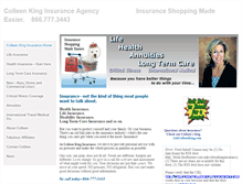 Tablet Screenshot of colleenkinginsurance.com
